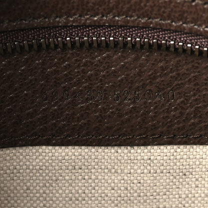 Gucci GG Supreme Monogram Textured Dollar Calfskin Web Ophidia Wristlet Shoulder Bag Beige Ebony New Acero 7 of 9