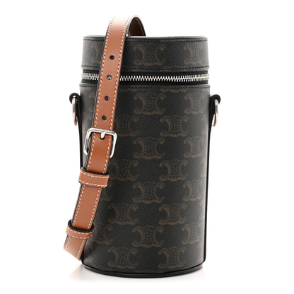 Celine Triomphe Canvas Vertical Cylinder Bag Tan 1 of 10