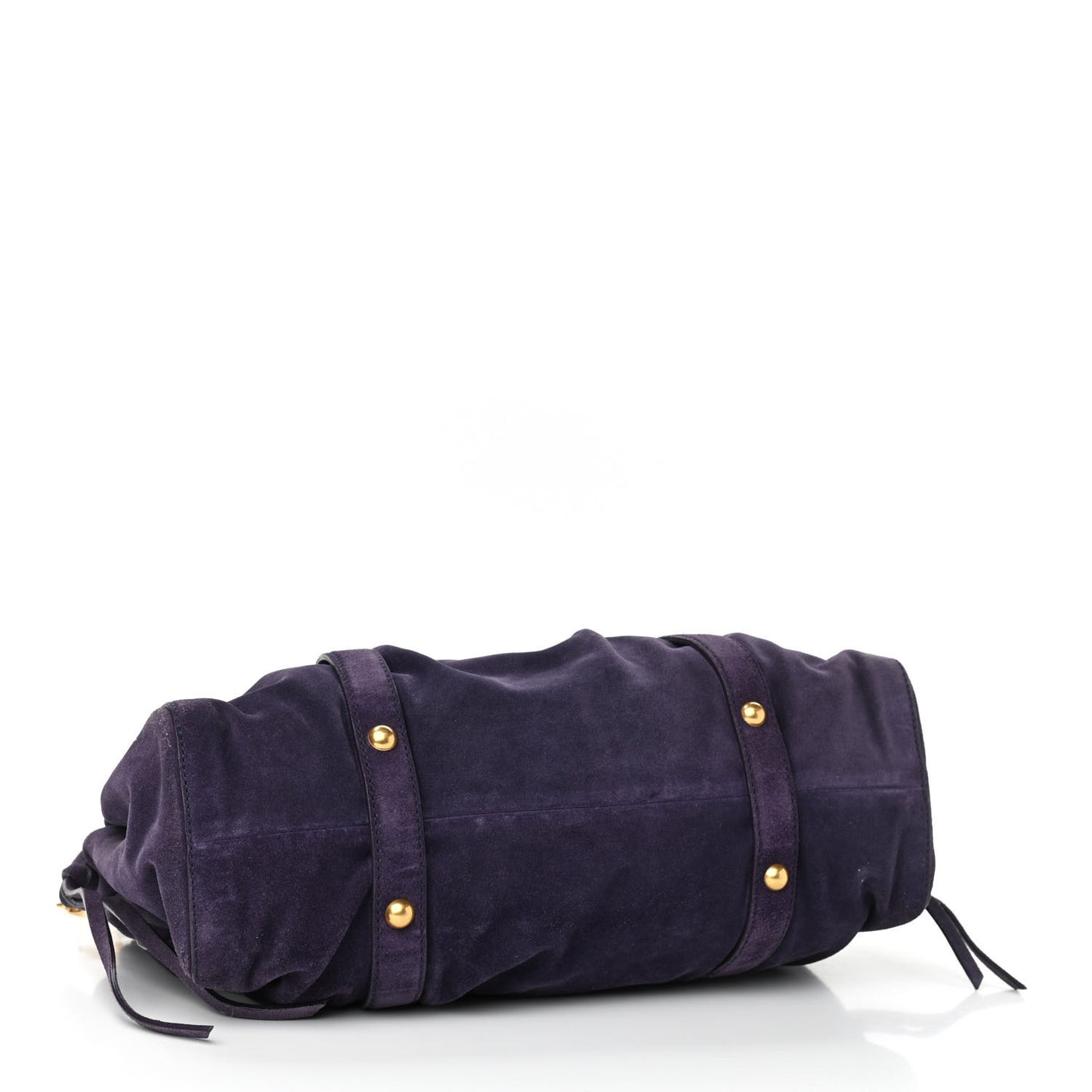 Suede Top Handle Satchel Purple