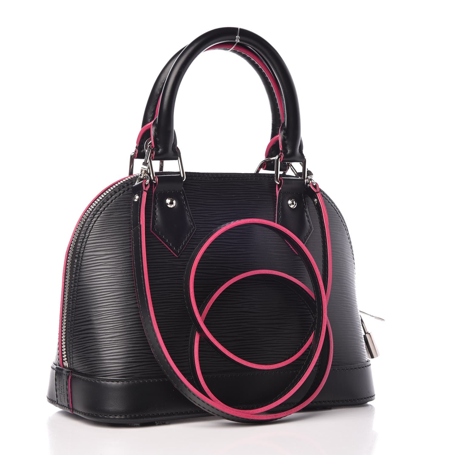 Louis Vuitton Epi Alma BB Black Hot Pink 4 of 8