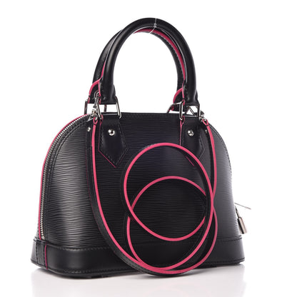 Louis Vuitton Epi Alma BB Black Hot Pink 4 of 8