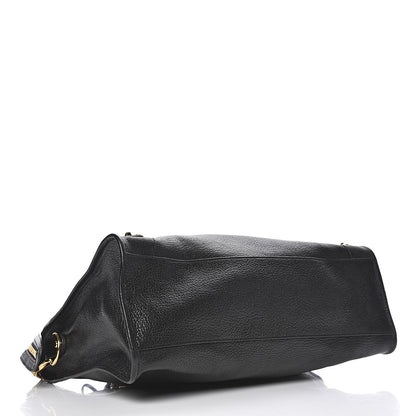 Balenciaga Chevre Gold Metallic Edge Hardware City Black 4 of 10