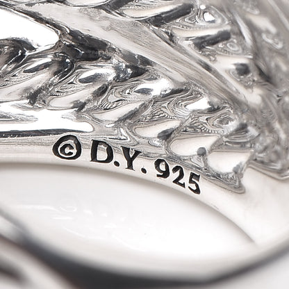 David Yurman Sterling Silver 18mm Wide Crossover Cable Ring 54 7 5 of 5