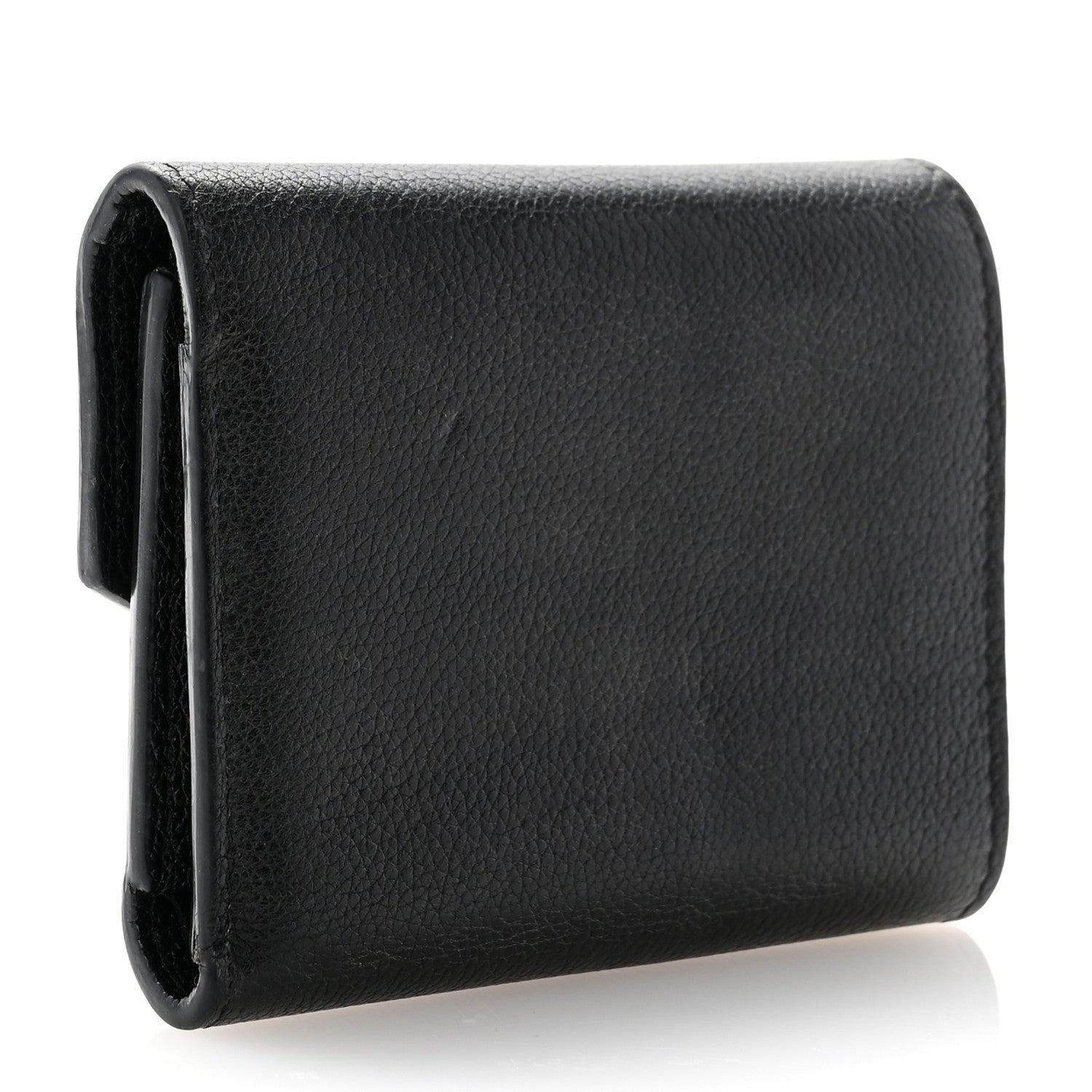 Louis Vuitton Soft Calfskin My Lockme Compact Wallet Black 3 of 13