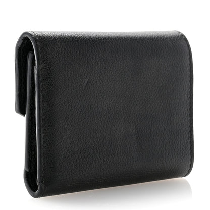 Louis Vuitton Soft Calfskin My Lockme Compact Wallet Black 3 of 13