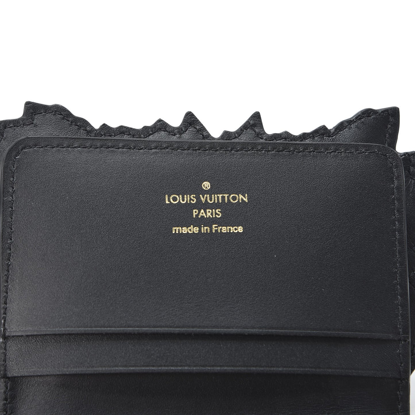Epi Catogram Calfskin Cat Card Holder Black