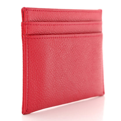 Chanel Caviar Timeless CC Card Holder Dark Pink 3 of 8