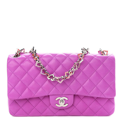Chanel Lambskin Heart Valentine Medium Flap Fuchsia 1 of 9