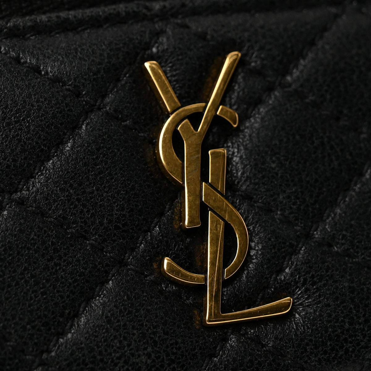 Saint Laurent Lambskin Quilted Micro Gaby Vanity Case Black 12 of 13