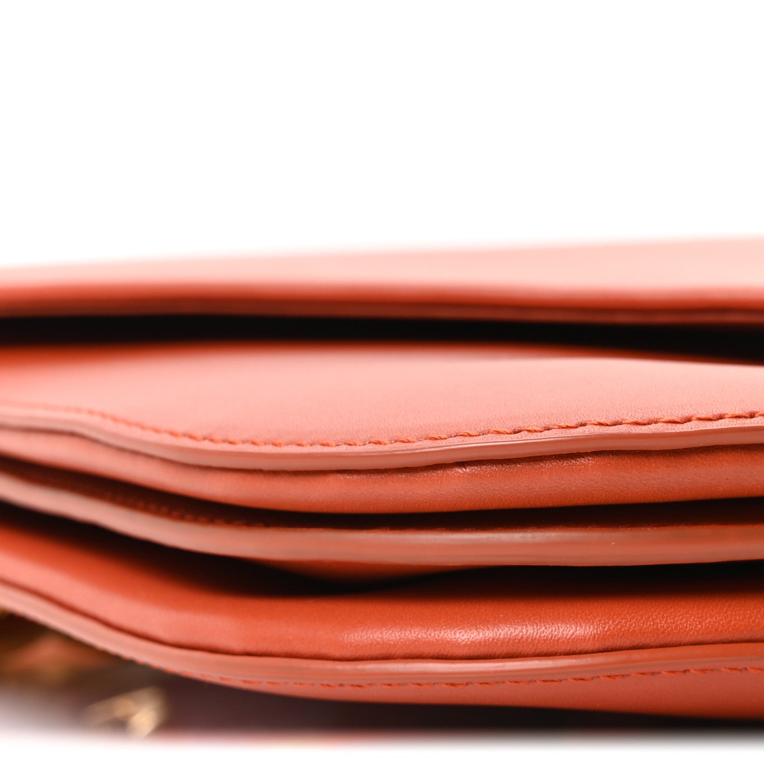 Bottega Veneta Calfskin Mount Envelope Bag Maple 9 of 10
