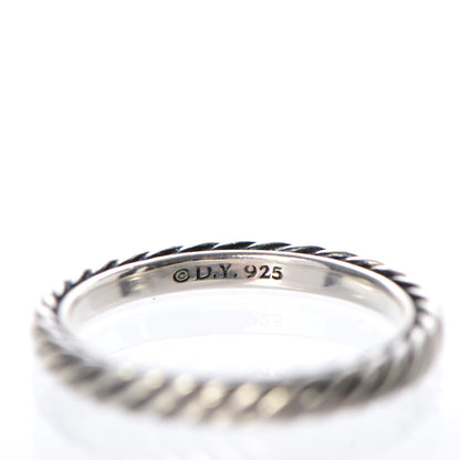 David Yurman Sterling Silver Cable Classics Band Ring 54 7 3 of 4