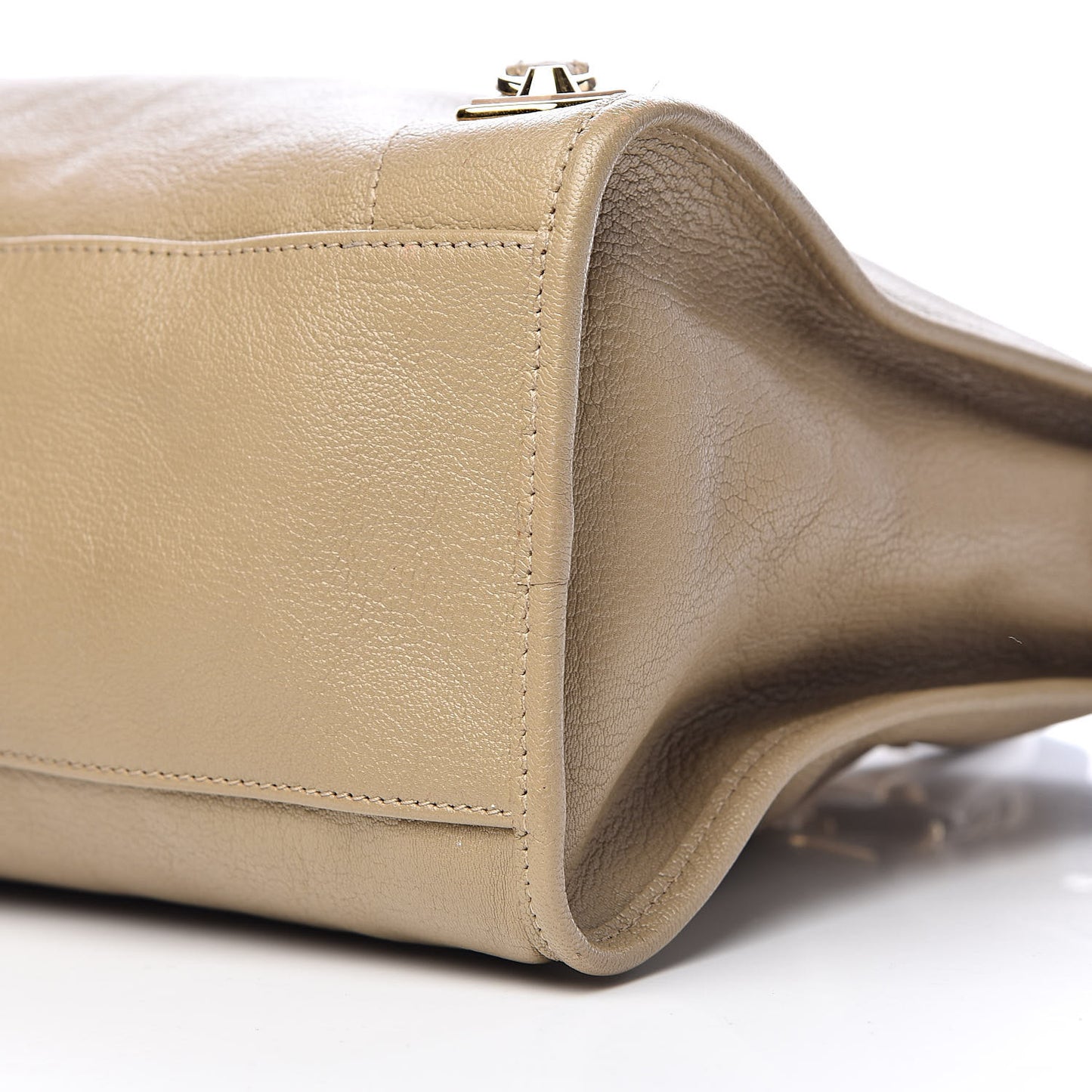 Chevre Gold Metallic Edge Hardware City Beige Latte