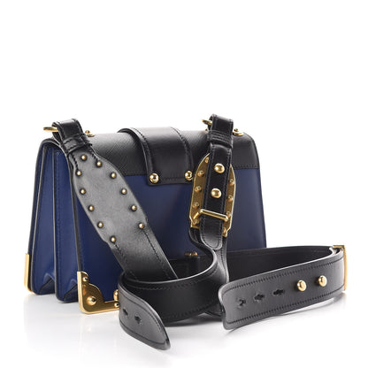 Prada City Calf Saffiano Cahier Bag Inchiostro Black 3 of 9