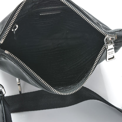 Prada Nylon Small Flat Messenger Bag Black 5 of 6