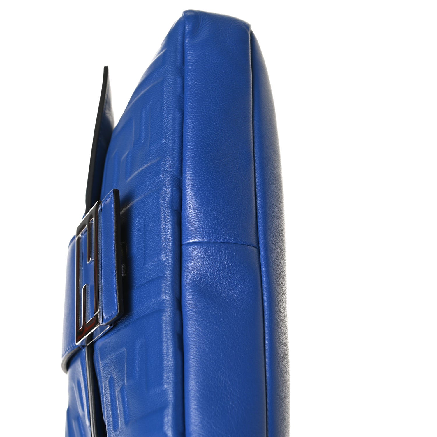 Fendi Nappa FF 1974 Embossed Belt Baguette Bag Blue Neon 18 of 18