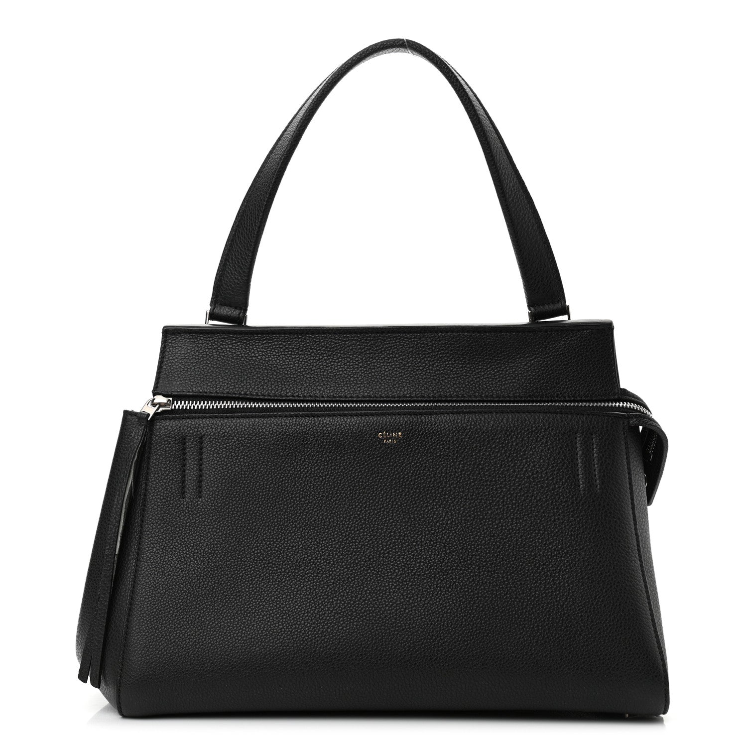 Celine Supple Calfskin Medium Edge Shoulder Bag Black 1 of 11