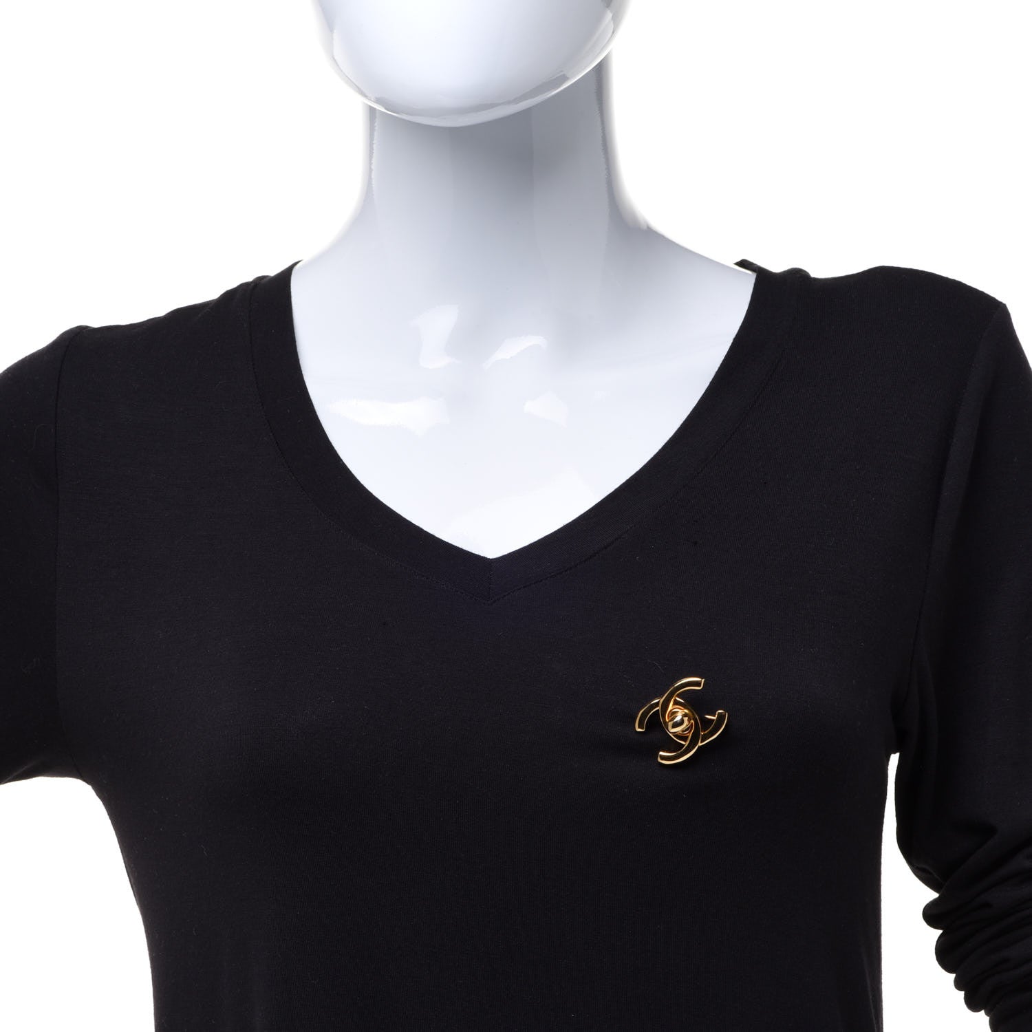 Chanel Metal CC Turn Lock Brooch Gold 2 of 4