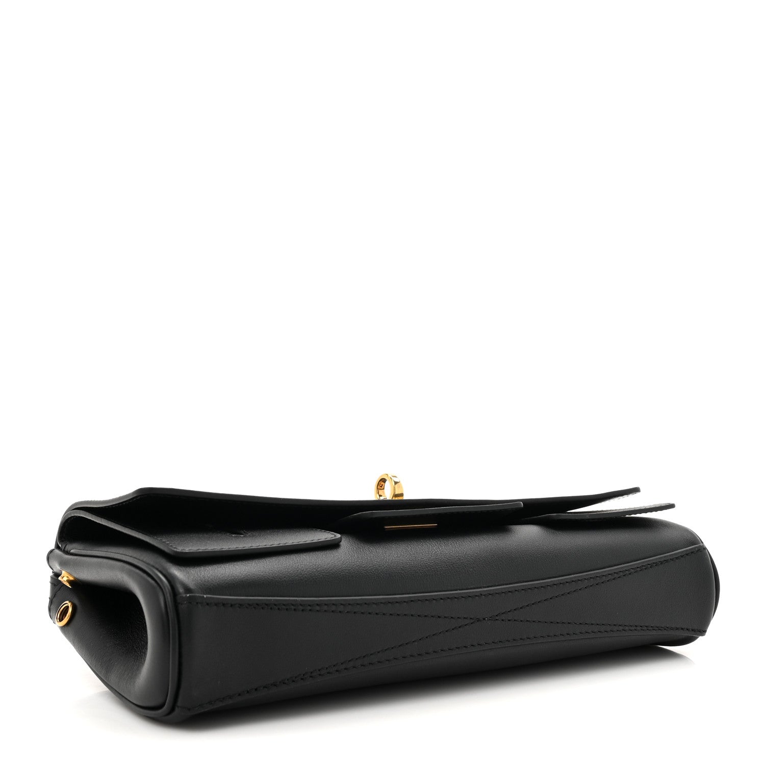 Balenciaga Smooth Calfskin Small Bel Air Clutch On Strap Black 4 of 10