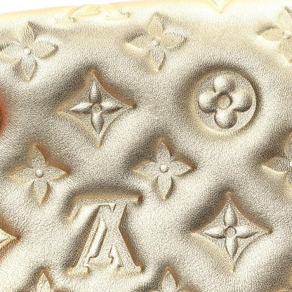 Louis Vuitton Metallic Lambskin Embossed Monogram Pochette Coussin Gold 11 of 12