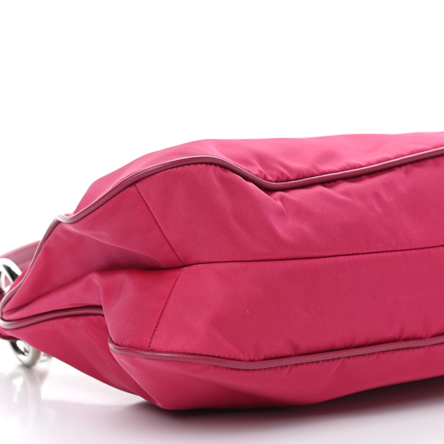 Prada Tessuto Nylon Soft Calfskin Shoulder Bag Ibisco 8 of 9
