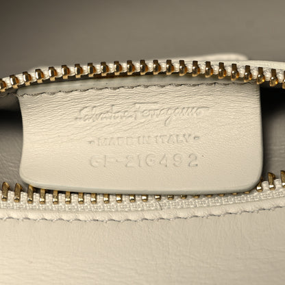 Salvatore Ferragamo Calfskin Vittoria Bag White 8 of 12
