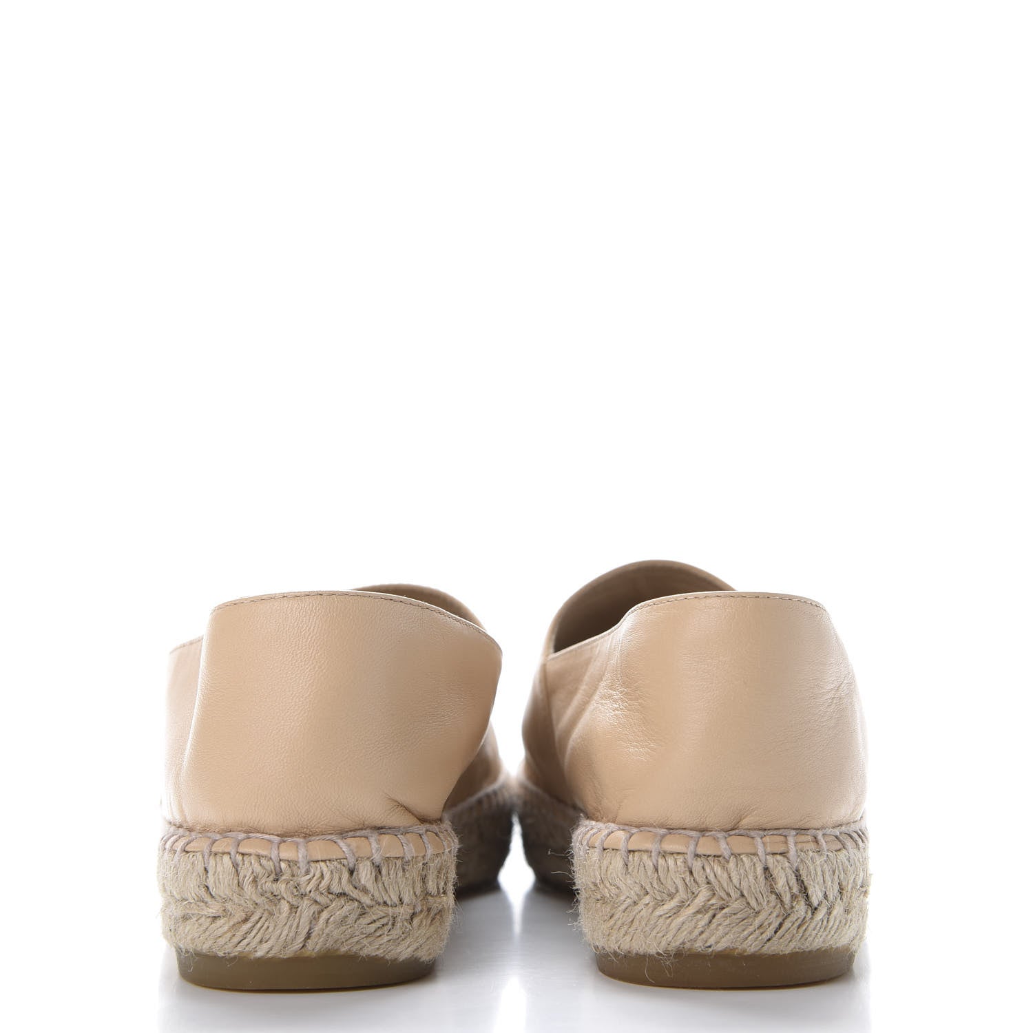 Chanel Lambskin CC Espadrilles 38 Beige Black 5 of 11