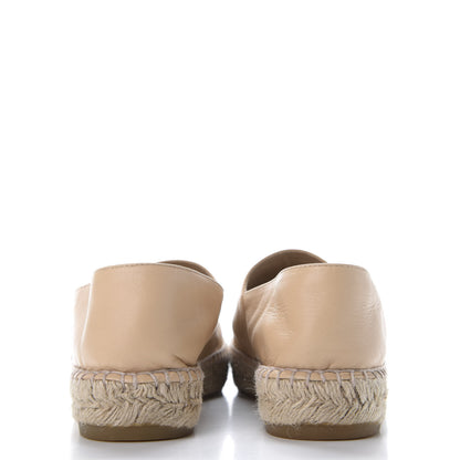 Chanel Lambskin CC Espadrilles 38 Beige Black 5 of 11