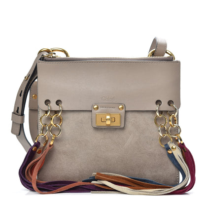 Chloe Calfskin Suede Small Jane Fringe Bag Motty Grey 1 of 10