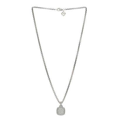 David Yurman Sterling Silver 14K Yellow Gold Diamond 11mm Albion Pendant Necklace 3 of 5