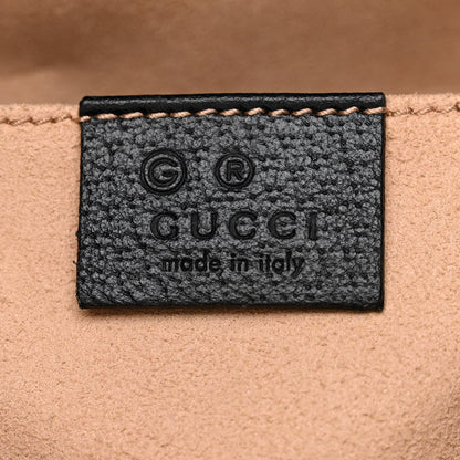Gucci Glazed Textured Calfskin Web Small Ophidia Bucket Bag Black 6 of 10