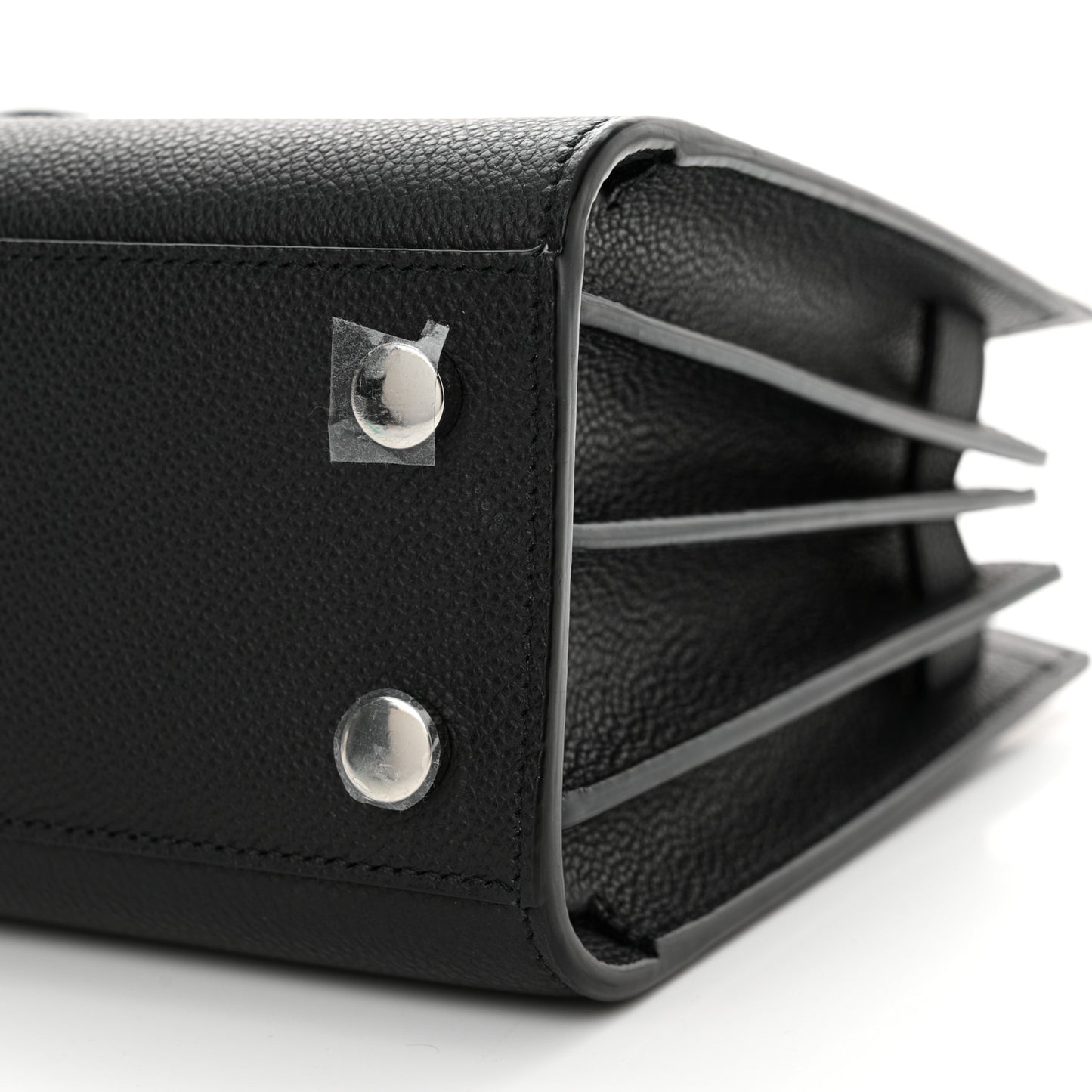 Grained Calfskin Nano Sac De Jour Black