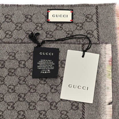 Gucci Wool GG Monogram Miniorophin Scarf Shell Pink 4 of 4
