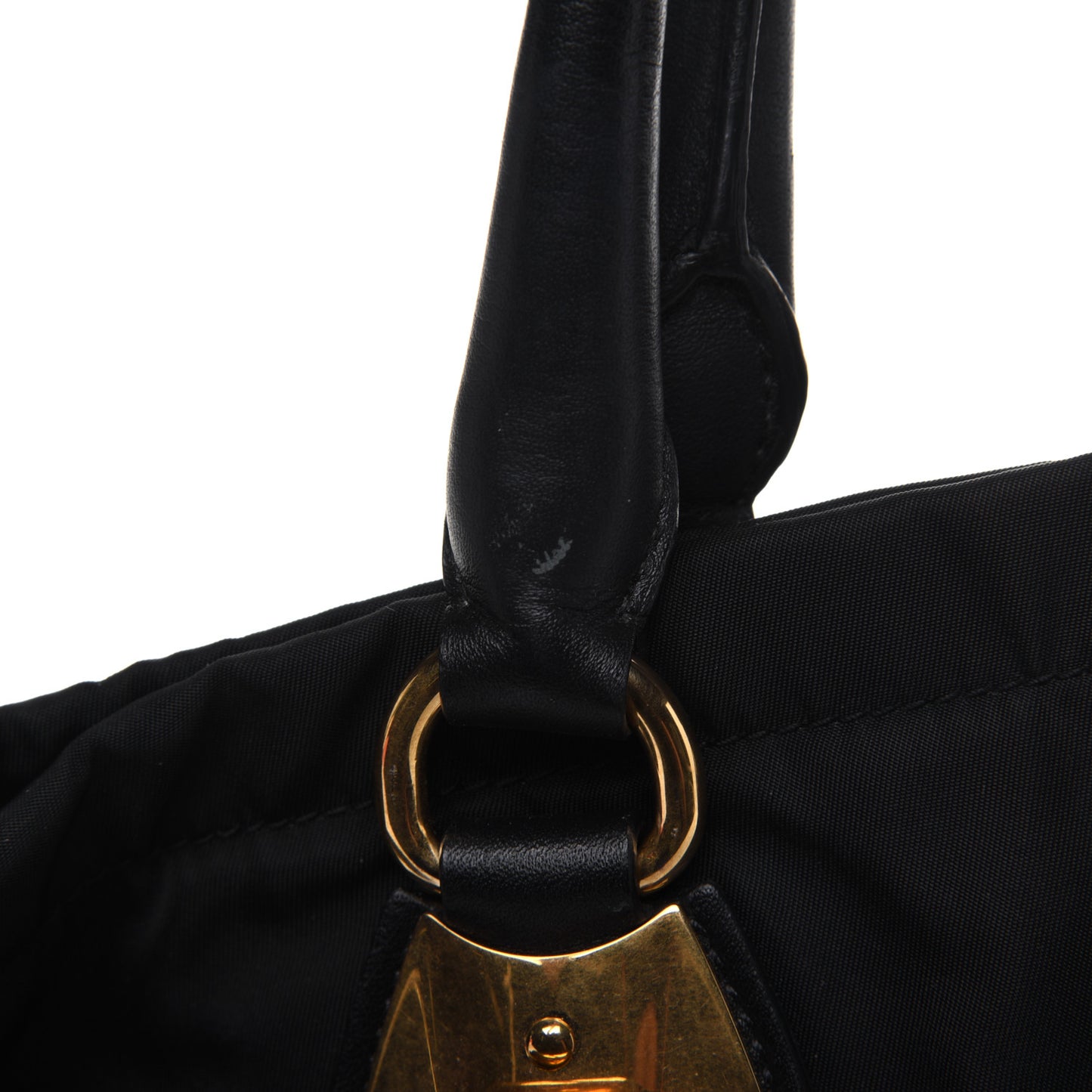 Tessuto Nylon Soft Calf Tote Black