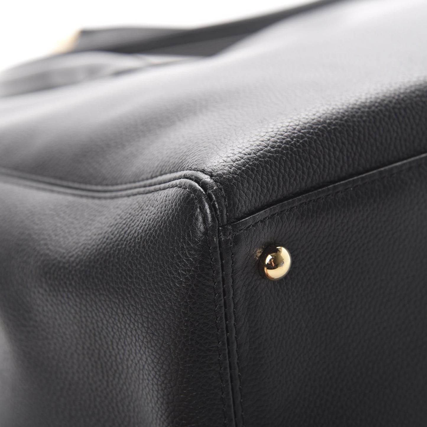 Calfskin Cerf Executive Shopper Tote Black