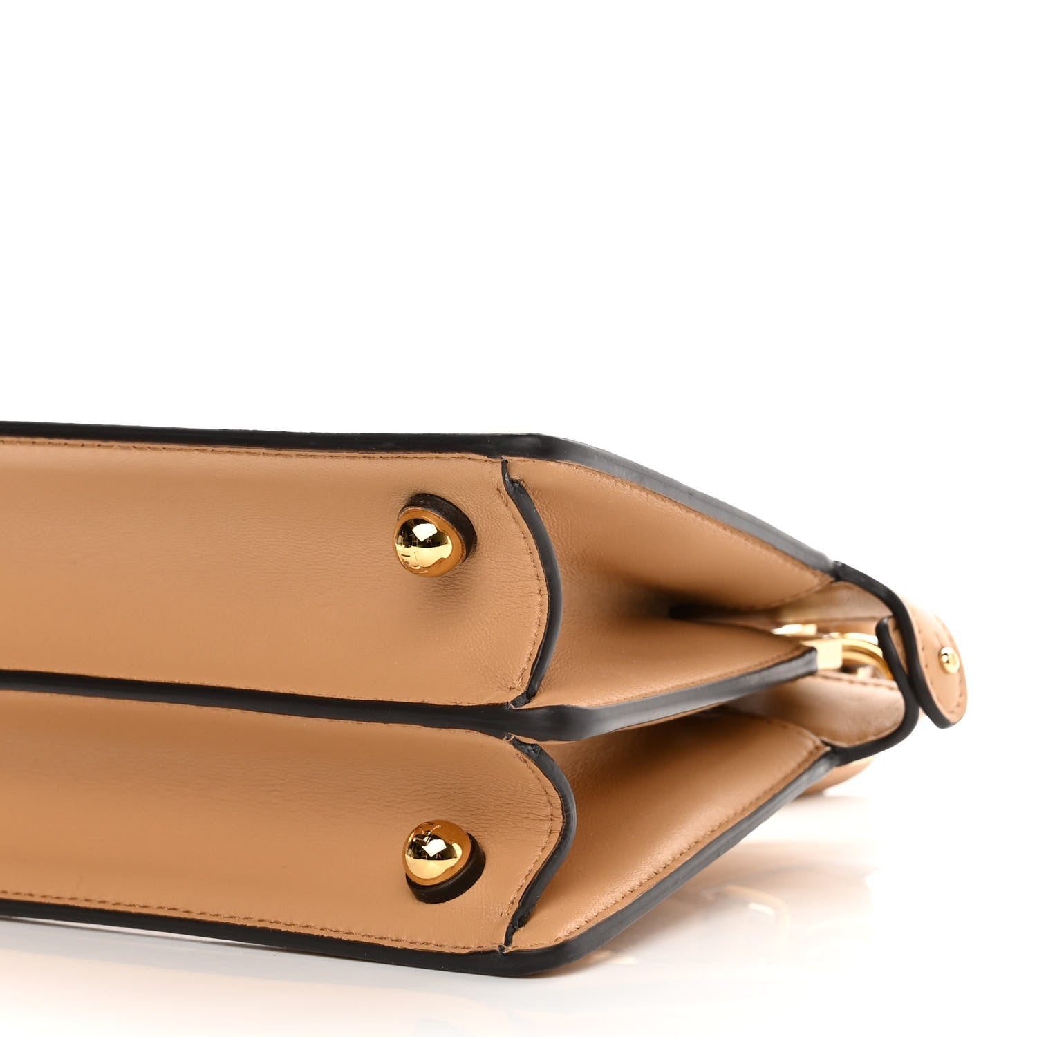 Fendi Shiny Nappa Petite Peekaboo I SEE U Satchel Miele Scuro 9 of 9