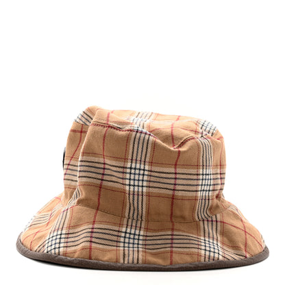 Gucci Monogram Plaid Bob Double Back Reversible Bucket Hat Beige 4 of 9