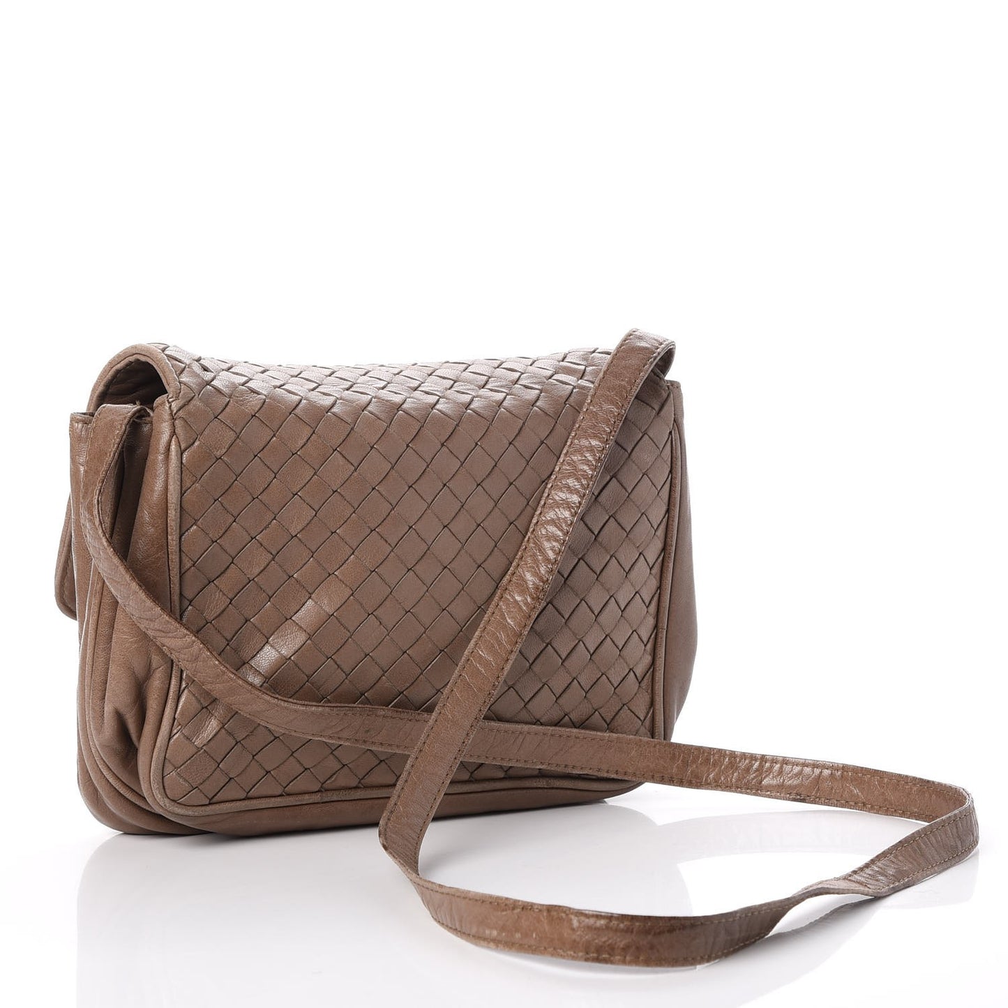 BOTTEGA VENETA Nappa Intrecciato Flap Shoulder Bag Bag Old Petra