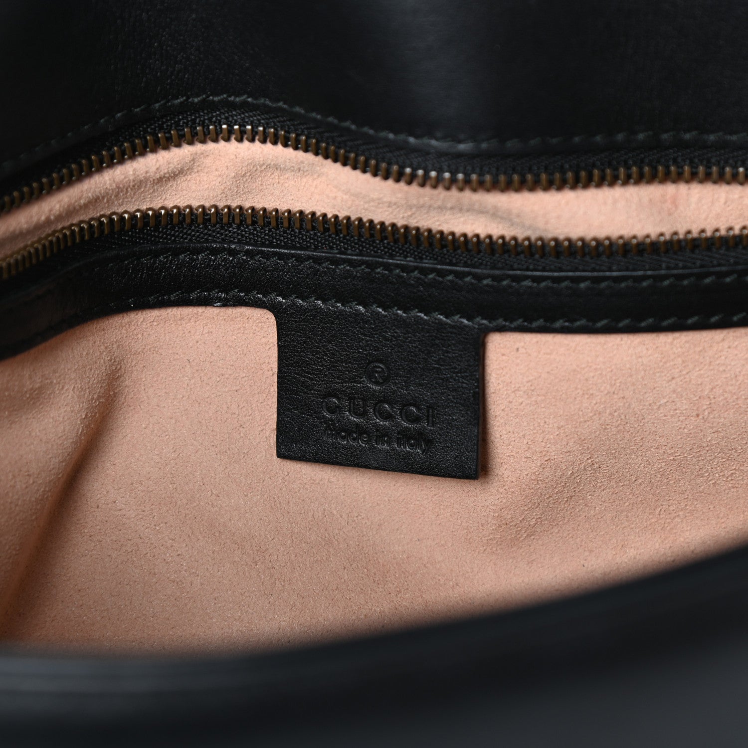 Gucci Calfskin Matelasse Small GG Marmont Shoulder Bag Black 6 of 9