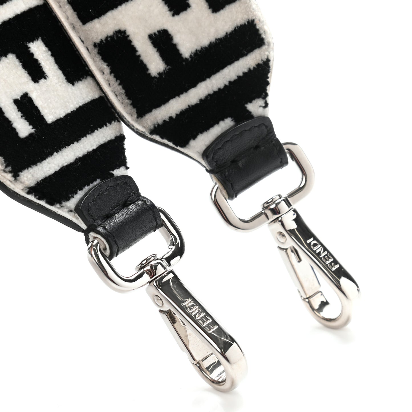 Velvet Tapestry Calfskin FF Reloaded Strap You White Black