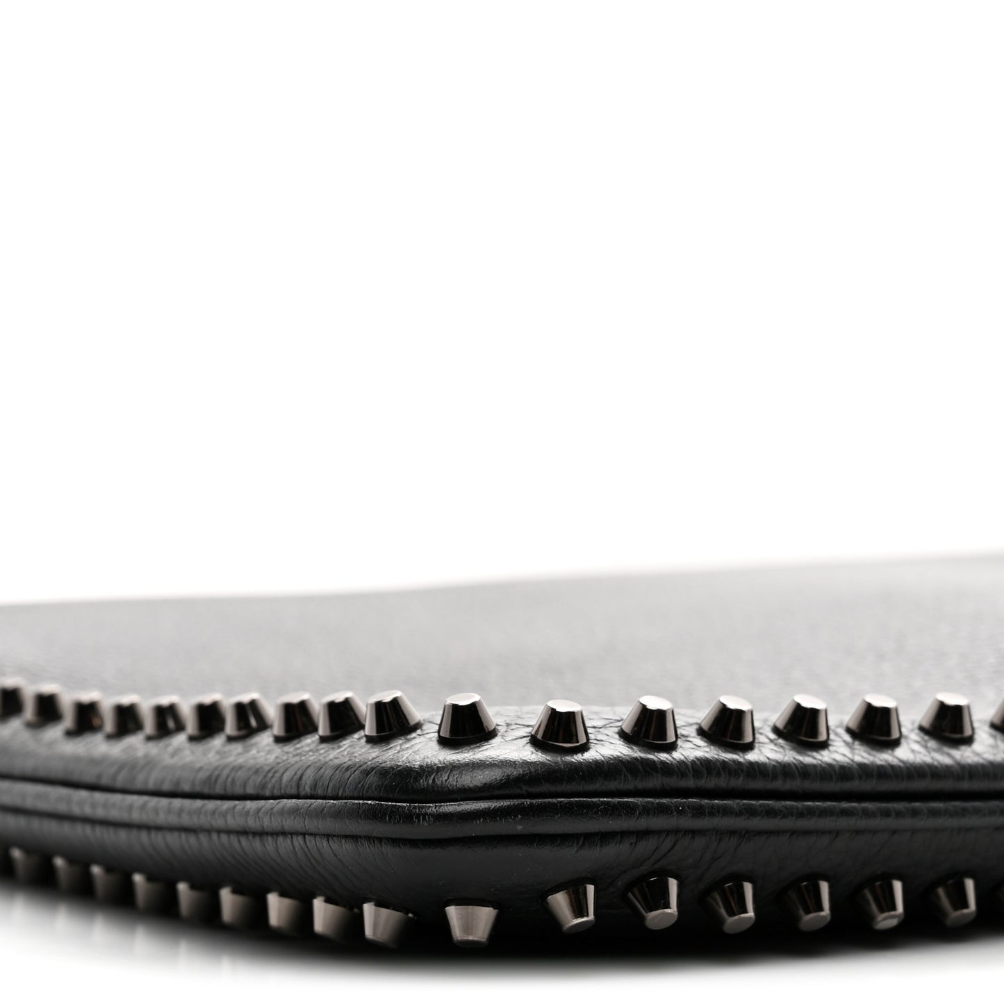 Calfskin Studded Loubiposh Clutch Black