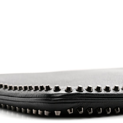 Christian Louboutin Calfskin Studded Loubiposh Clutch Black 7 of 8