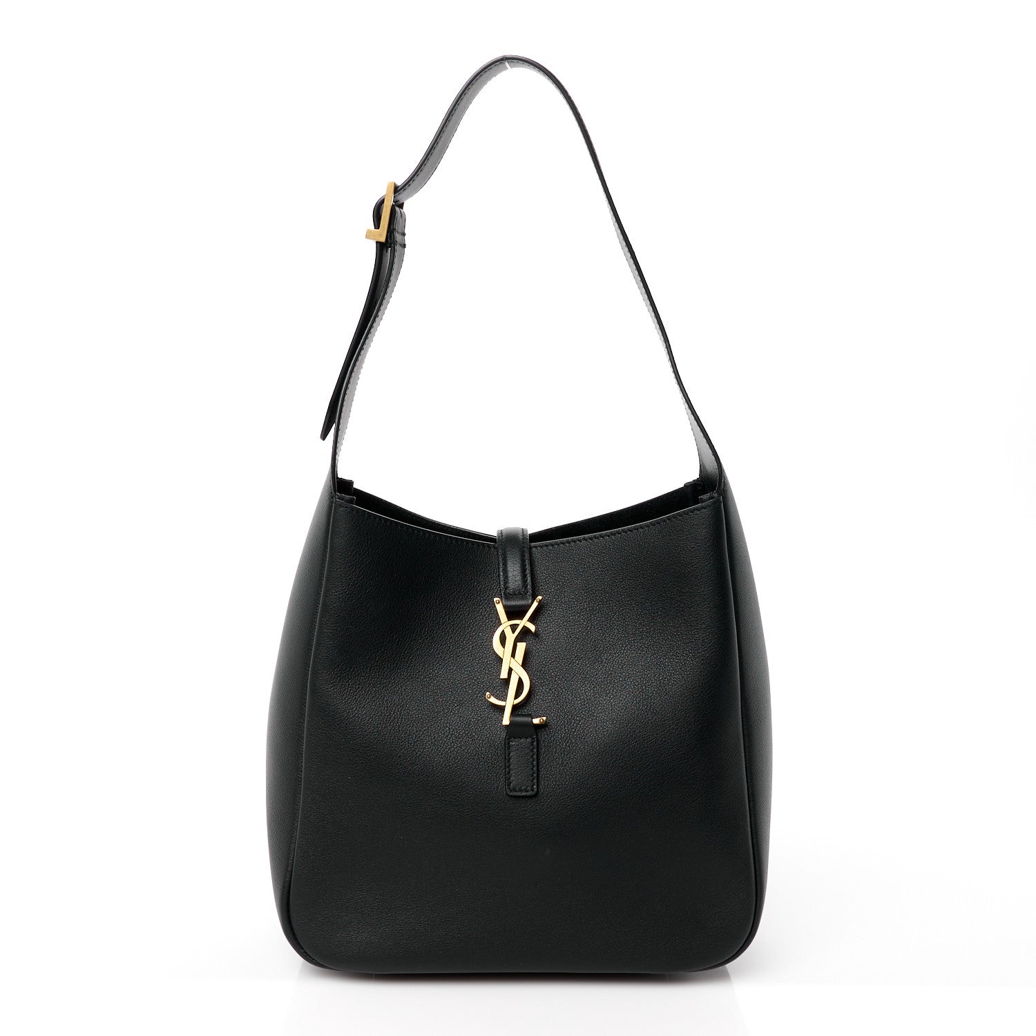 Saint Laurent Smooth Calfskin Small Le 5 A 7 Soft Hobo Black 1 of 9