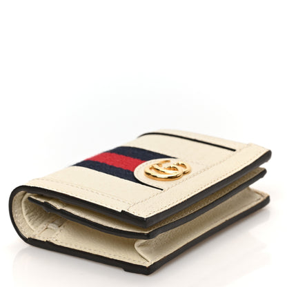 Gucci Textured Calfskin Web Ophidia Card Case Mystic White 3 of 6