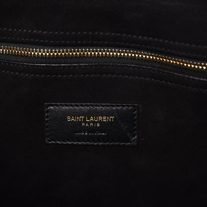 Saint Laurent Suede Studded Bucket Bag Black 6 of 11
