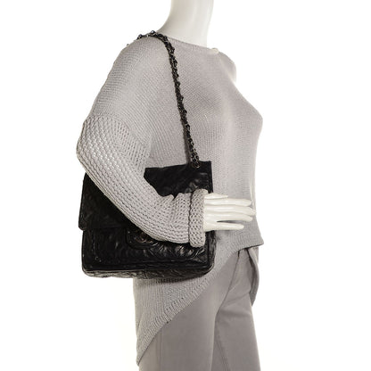 Chanel Aged Crumpled Calfskin Small Vintage Flap Black 2 of 9