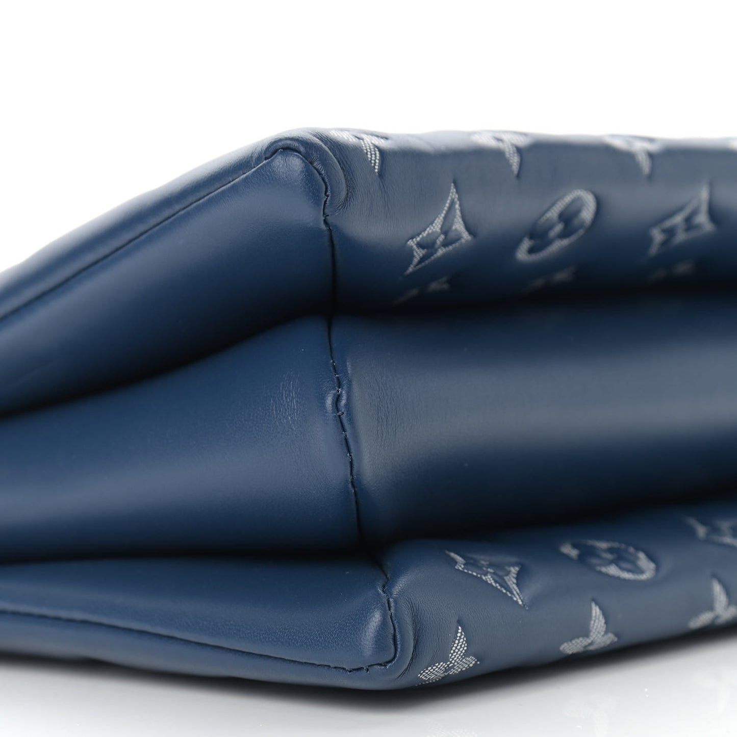 Lambskin Embossed Monogram Coussin PM Denim Blue