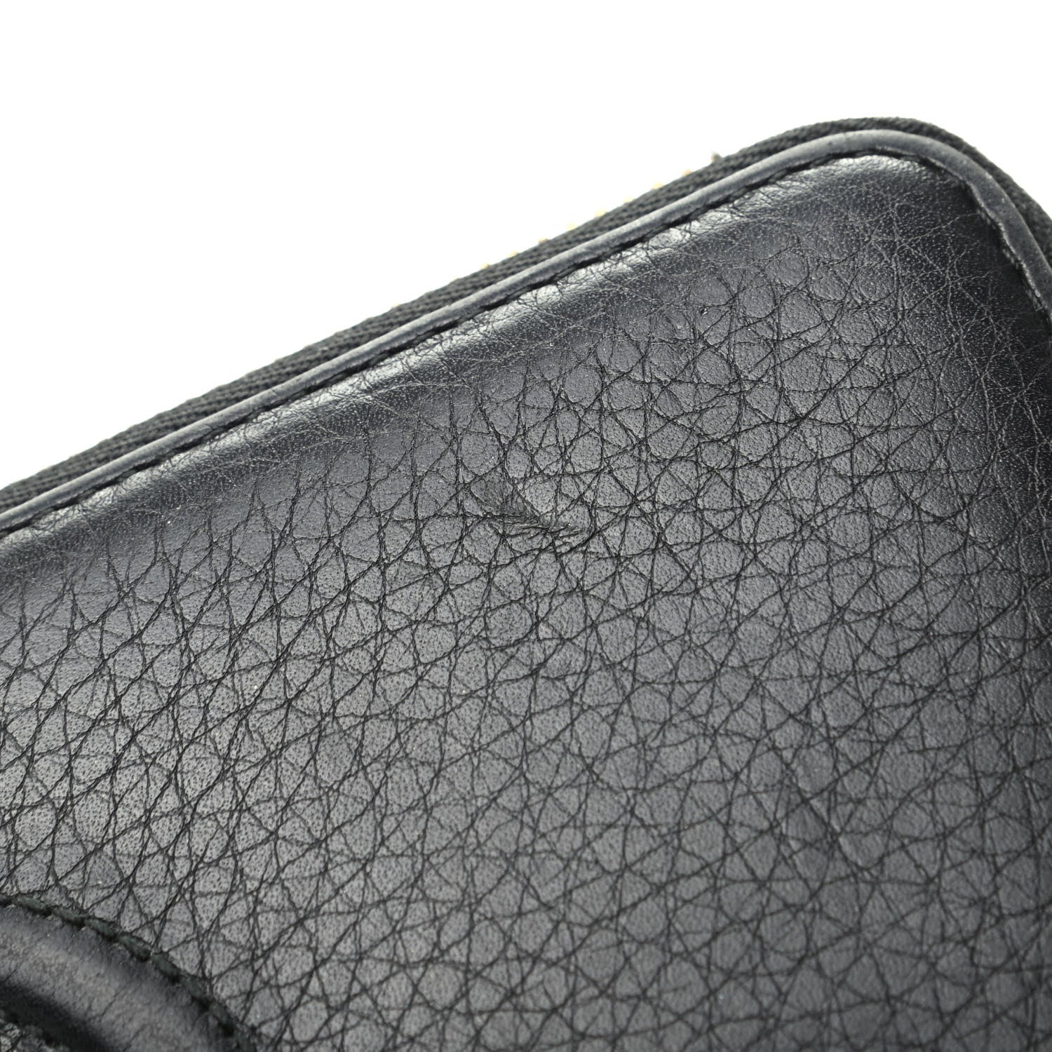 Gucci Pebbled Calfskin Soho Zip Around Wallet Black 10 of 12