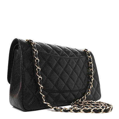 Chanel Caviar Quilted Jumbo Double Flap Black 3 of 10