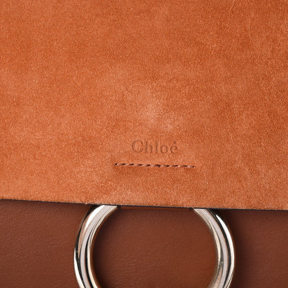 Chloe Suede Calfskin Medium Faye Shoulder Bag Tobacco 6 of 9
