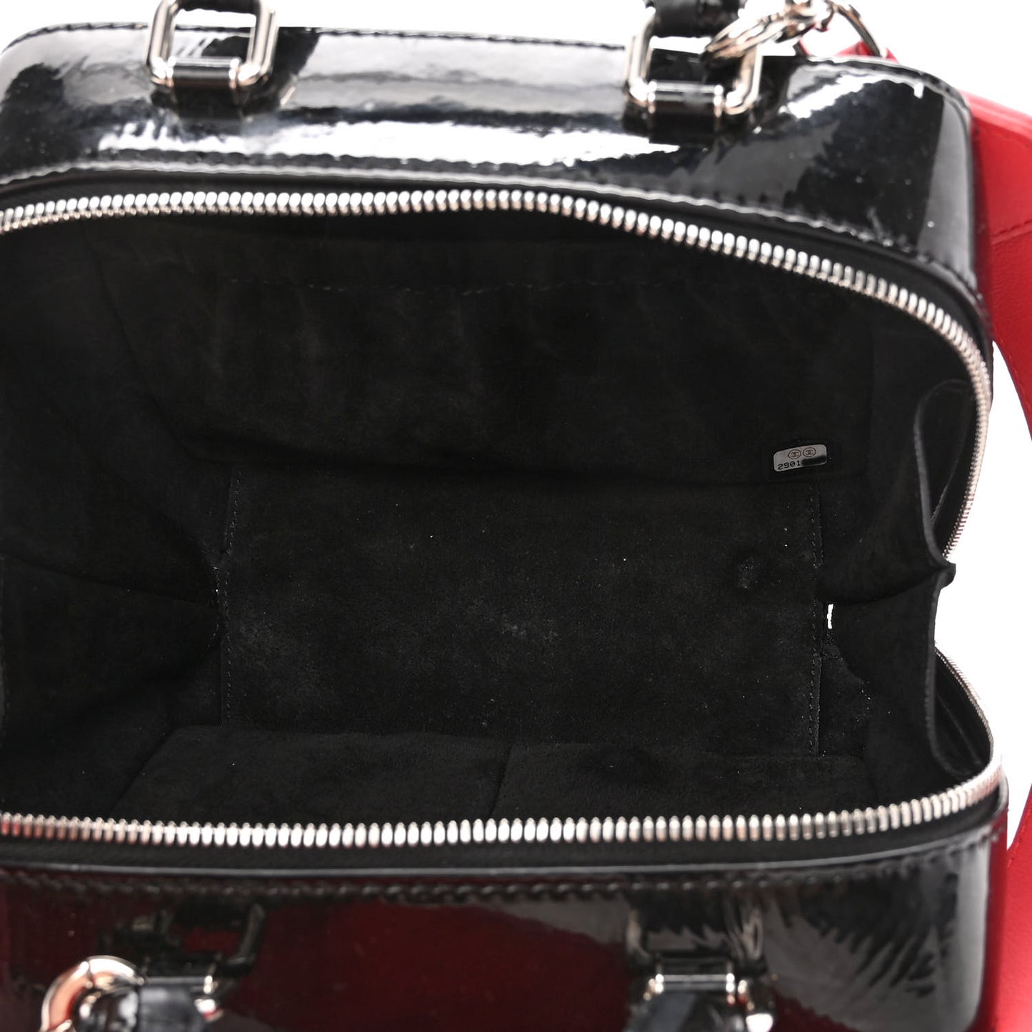 Patent Quilted Travel Kit Vanity Case Black